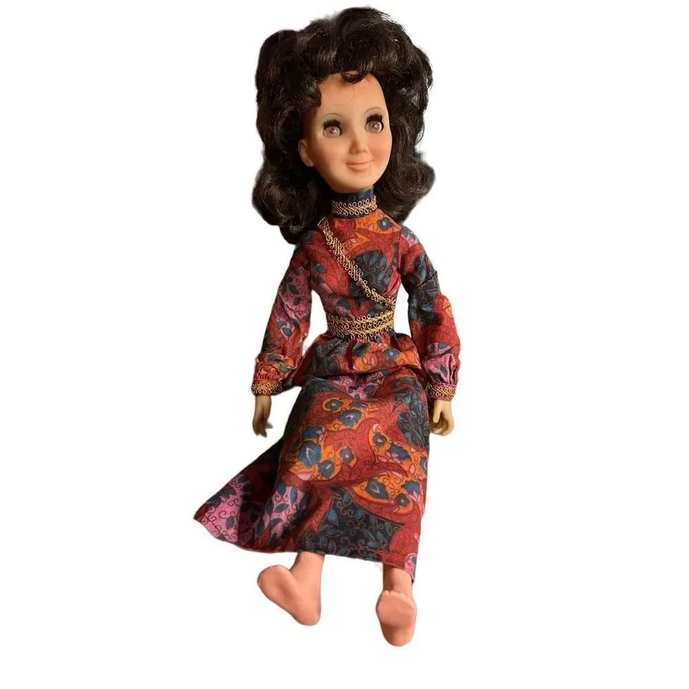 Vintage Hasbro 1972 Aimee Doll Brunette Mother Brown Eye Fashion Twist Waist 18”